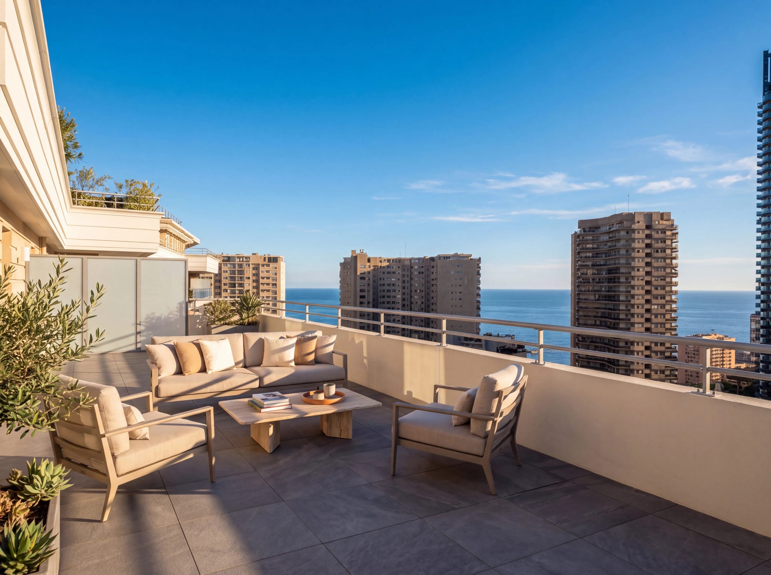 Achat Appartement Beausoleil dans une résidence avec piscine, vue mer et proximité de Monaco · Beausoleil