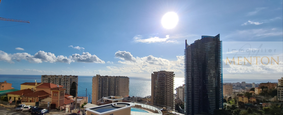 Beausoleil , grand appartement  état neuf avec terrasse , étage élevé,face monaco,au calme, exposition ouest — photo 2