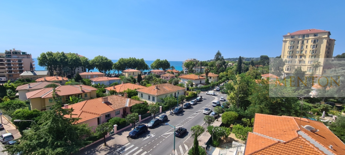 Menton Cours du centenaire Vue mer 3 pièces — Menton
