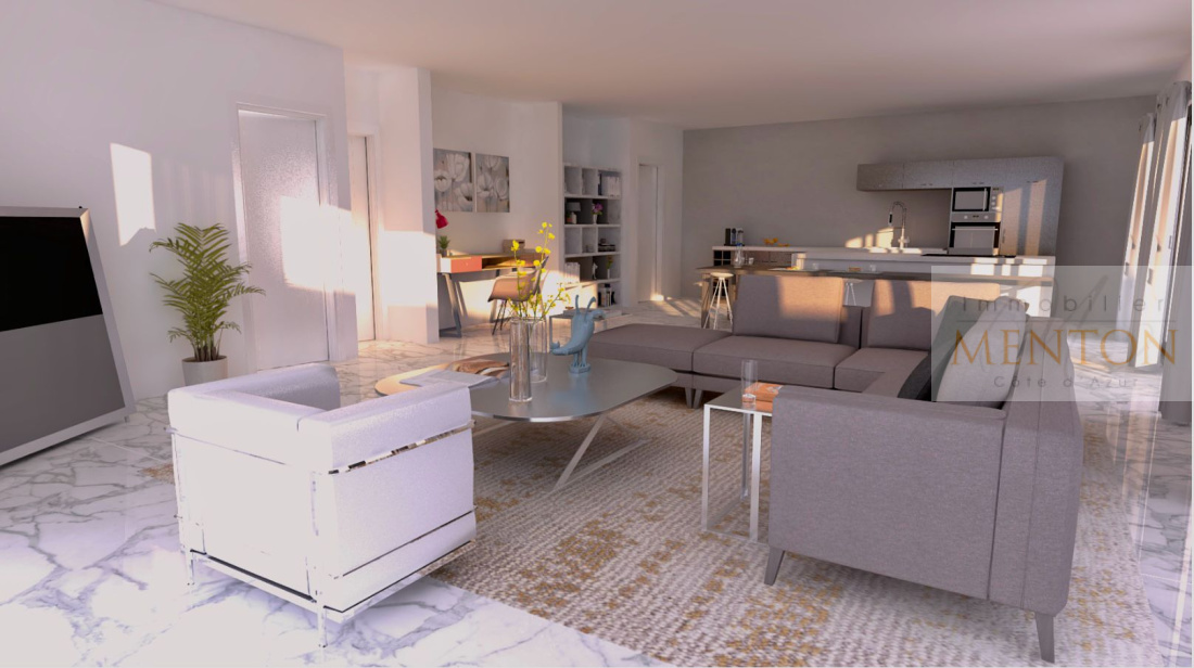 Menton, annonciade, immeuble, maison    divisé en 3 appartements ,vue mer et montagnes,terrain 4208 m² — photo 4