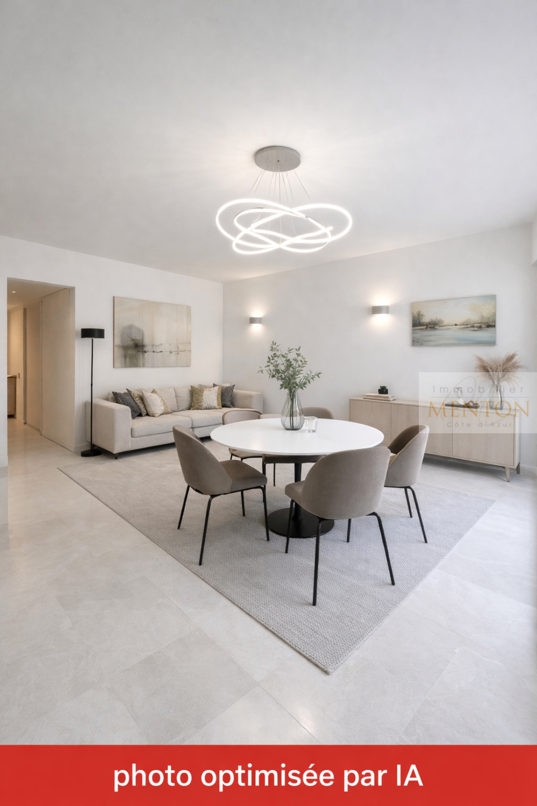 Menton, bas borrigo, appartement 3 pièces, 70 m² , 15 m² de terrasses , 3 ème étage, — photo 2