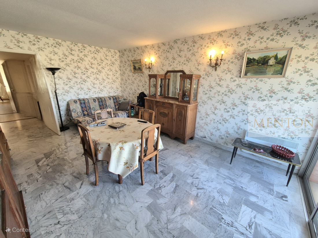 Menton, bas borrigo, appartement 3 pièces, 70 m² , 15 m² de terrasses , 3 ème étage, — photo 3