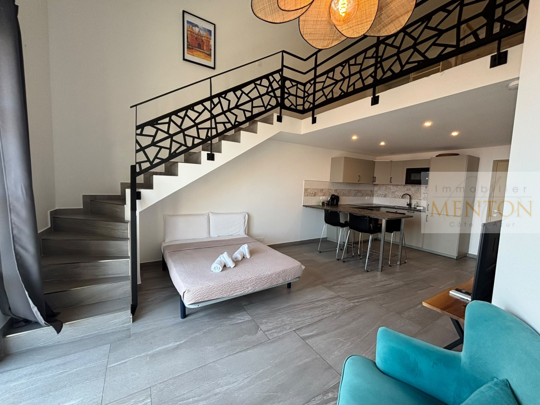 menton, immeuble de 4 duplex, 100%design, 100% location b&b, expo sud, vue mer, centre historique — photo 1