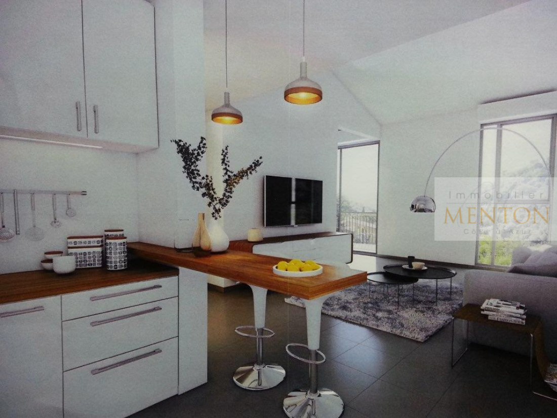 Menton 2 pièces de 47.25m² et terrasse de 26m² — Menton