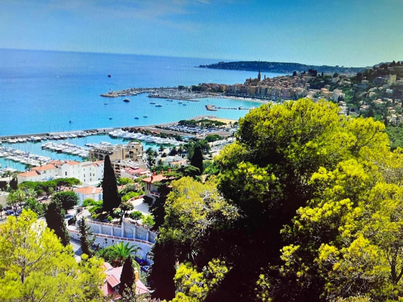 RARE- TERRAIN CONSTRUCTIBLE MENTON GARAVAN-VUE PANORAMIQUE MER- Permis construire accordé Maison- — photo 1