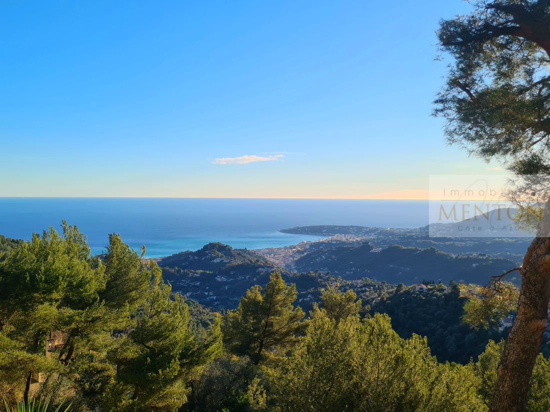 Menton Castellar bergerie en pierre et maison bois sur 2785 m² terrain , vue panoramique mer et montagnes — photo 2
