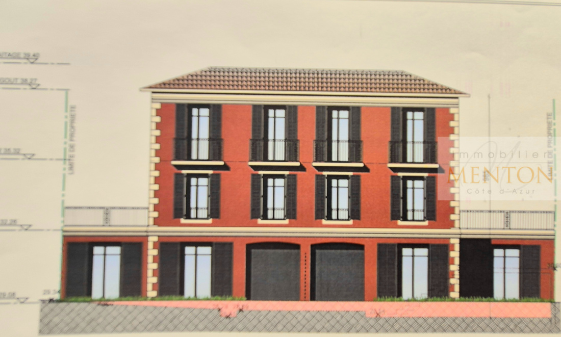 Menton proche centre ville projet deux maisons mitoyennes — Menton