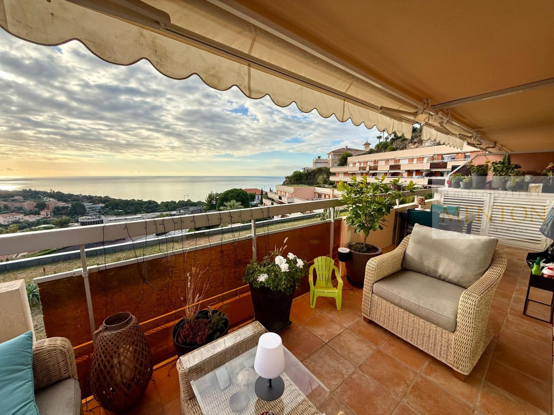 ROQUEBRUNE CAP MARTIN 2 PIÈCES TERRASSE VUE MER — photo 2