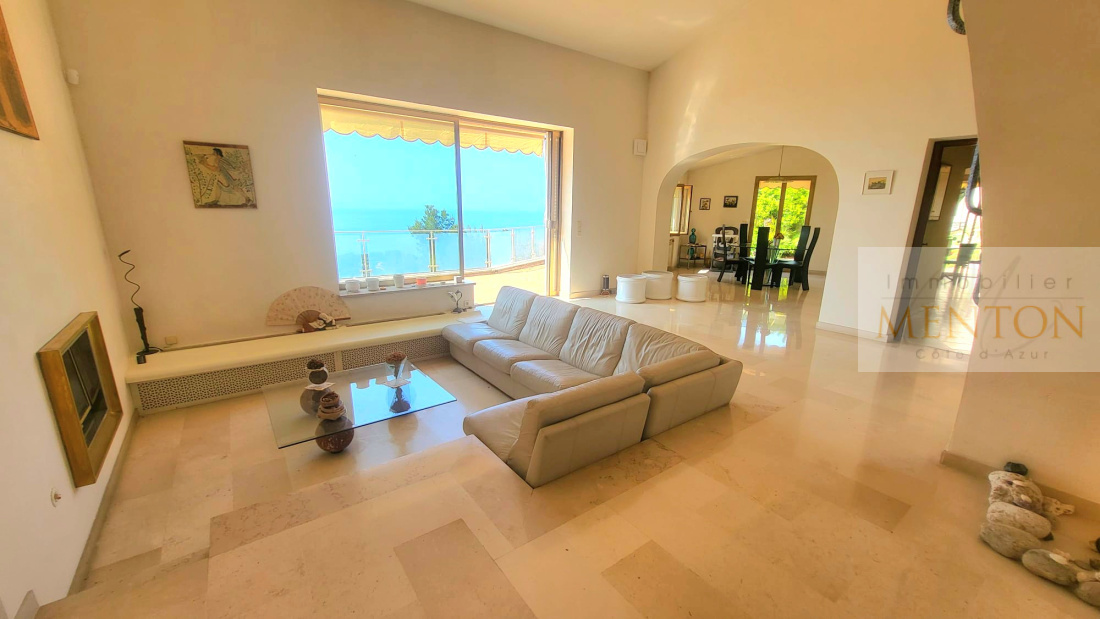 Roquebrune Cap Martin vaste propriété vue mer piscine — photo 2