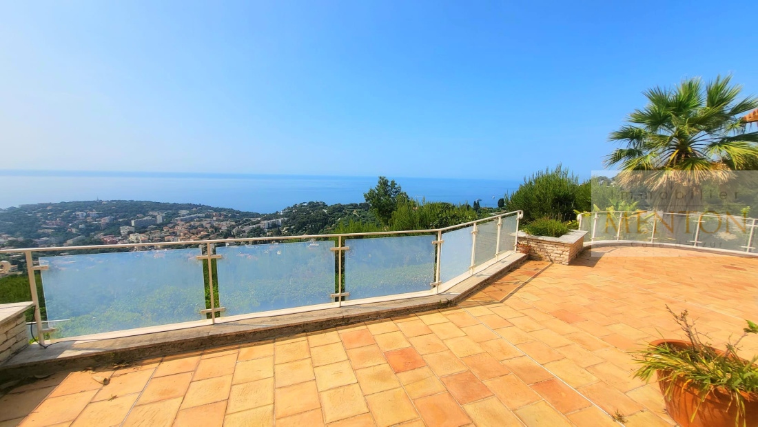 Roquebrune Cap Martin vaste propriété vue mer piscine — photo 3
