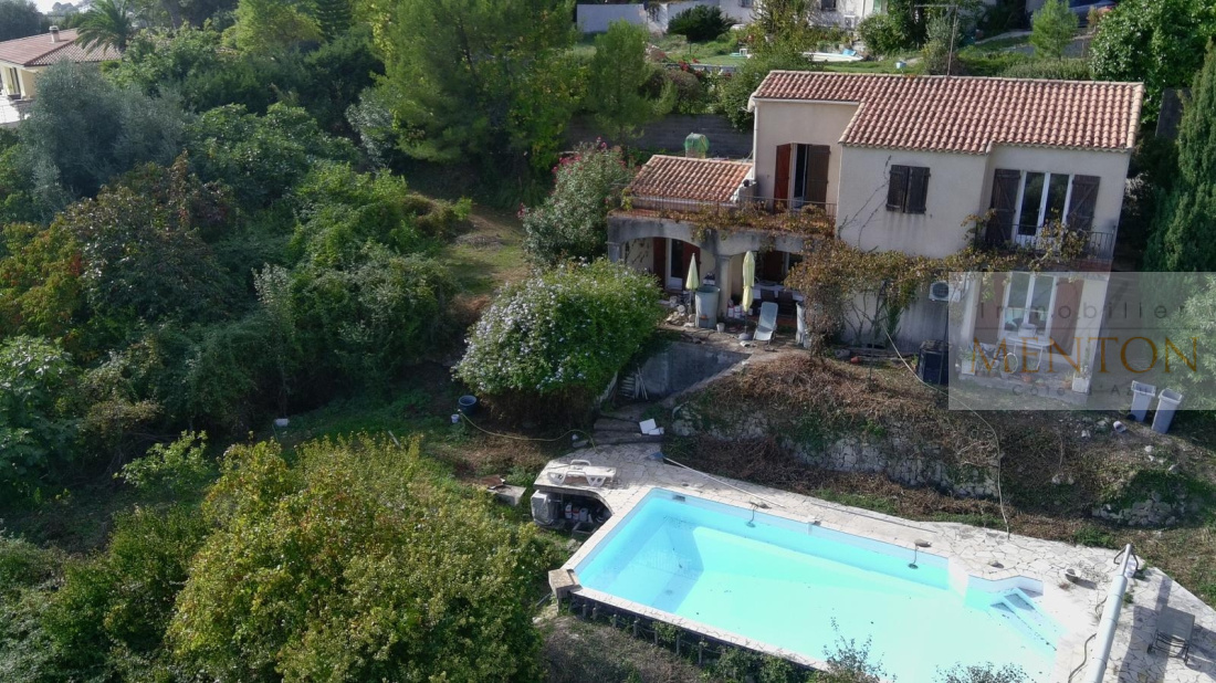 roquebrune cap martin , quartier hameau ,  maison de  140 m² sur terrain de 1500 m² en pleine vue mer panorami — photo 5